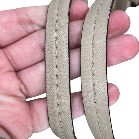 Coach Peyton Top Zip Saffiano Leather Tote Bag Light Grey/Beige - Picture 12 of 15